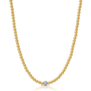 14K Gold Fill Beaded Rondel Necklace