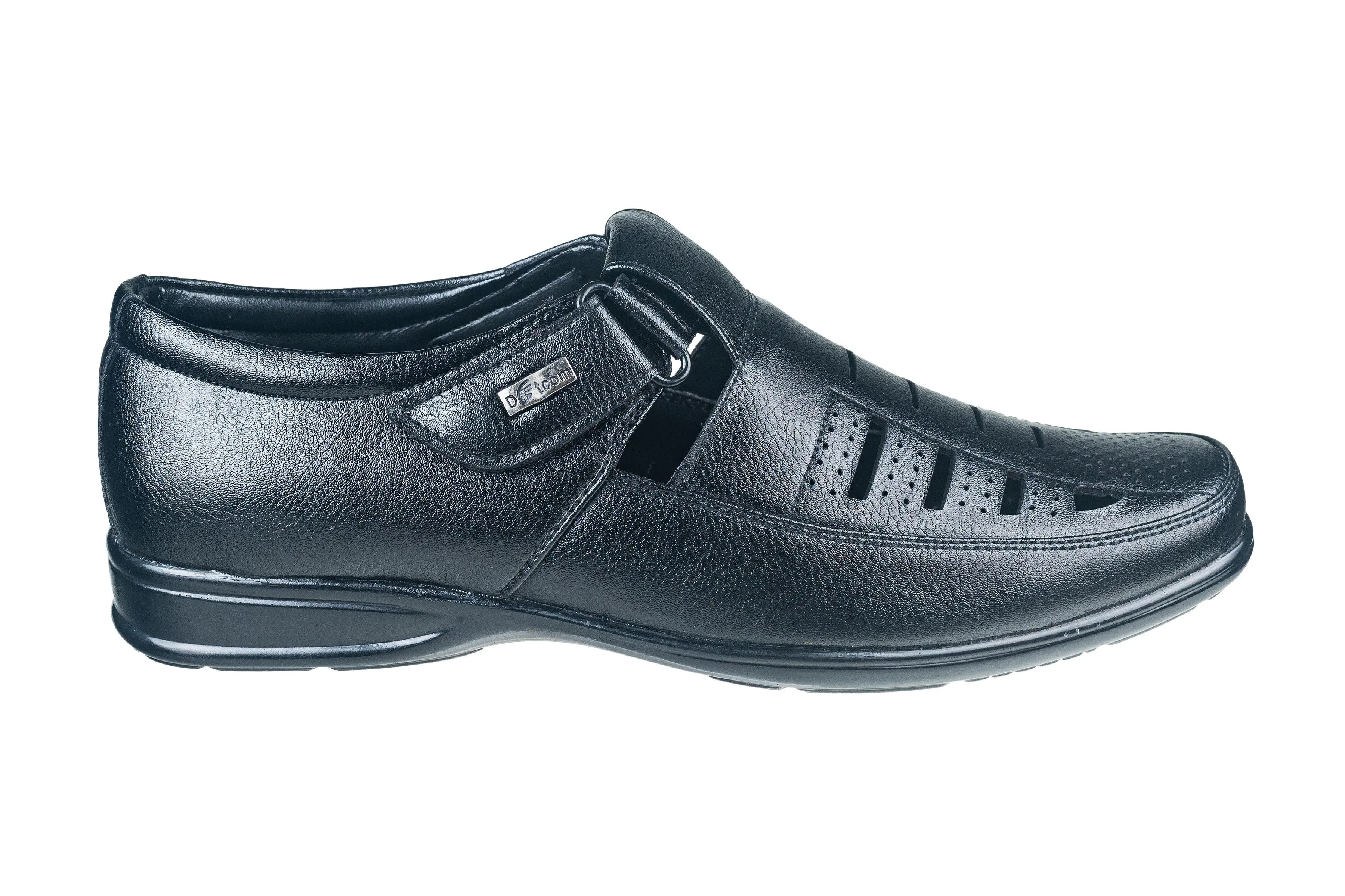 Action Gents Black Sandal