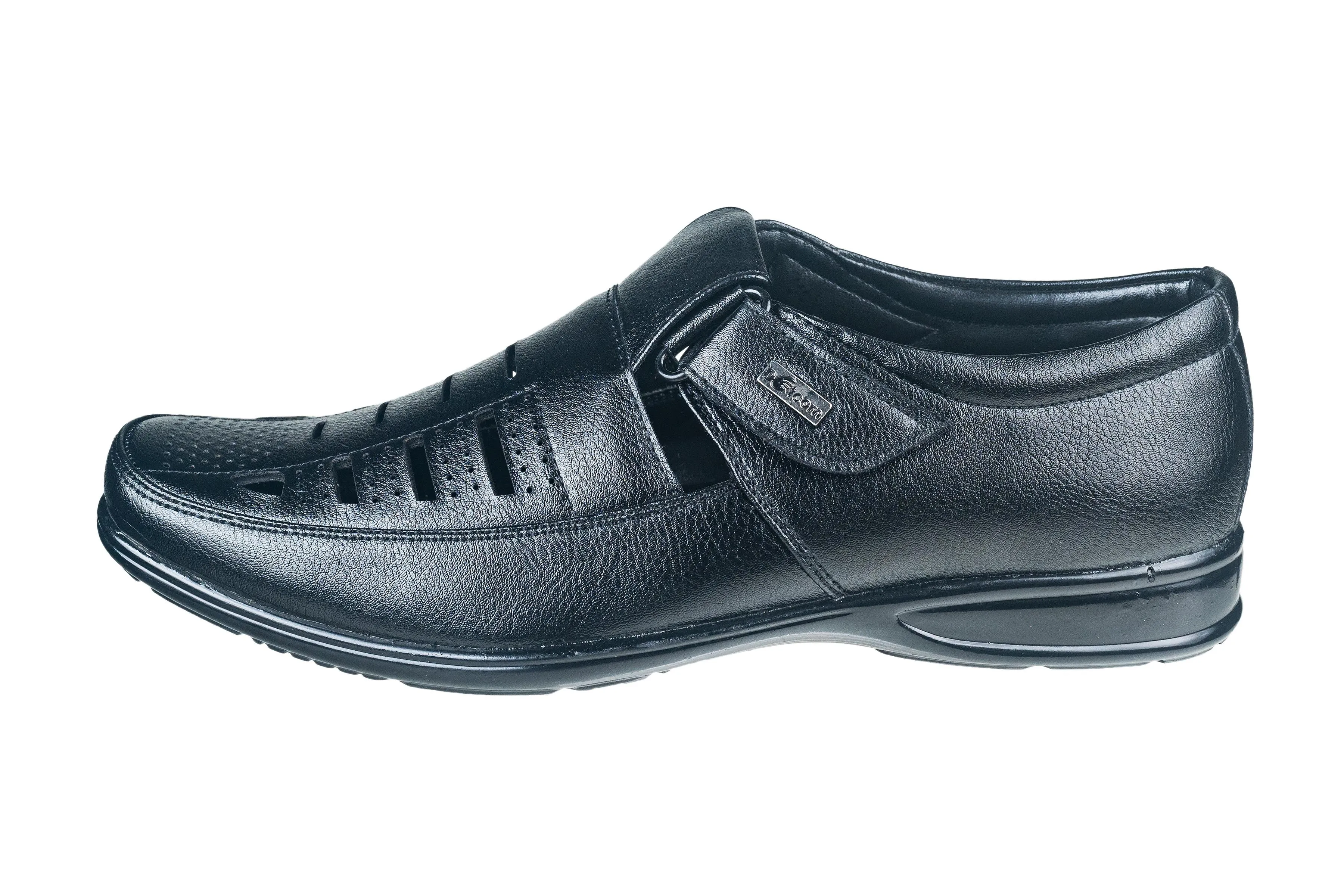 Action Gents Black Sandal