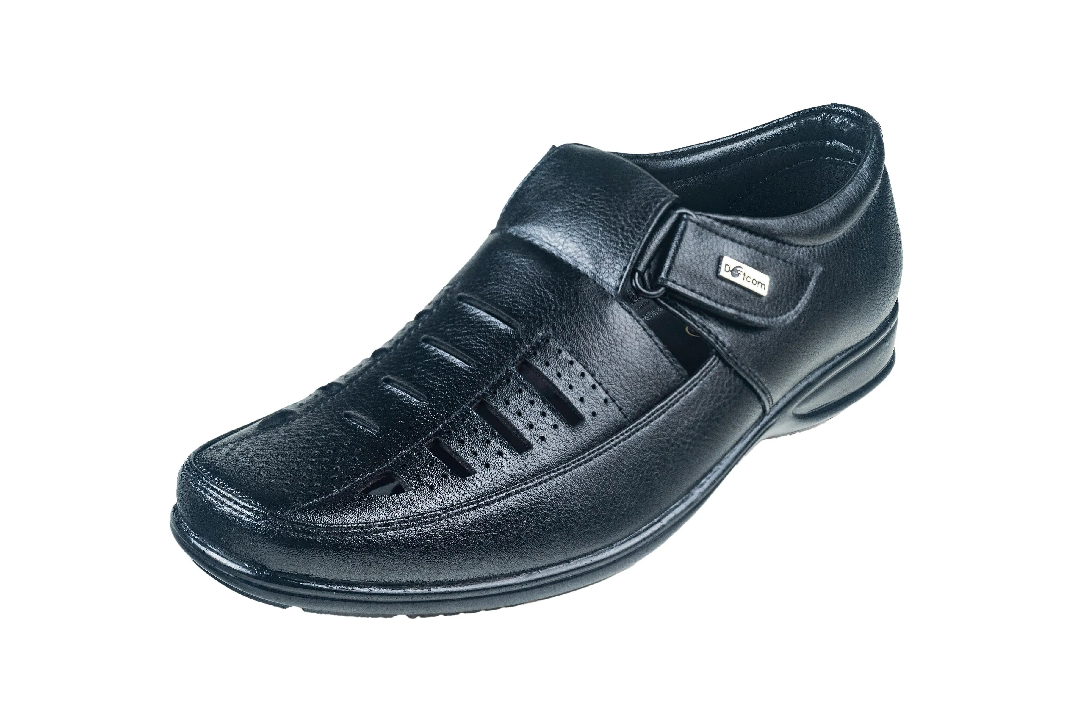 Action Gents Black Sandal