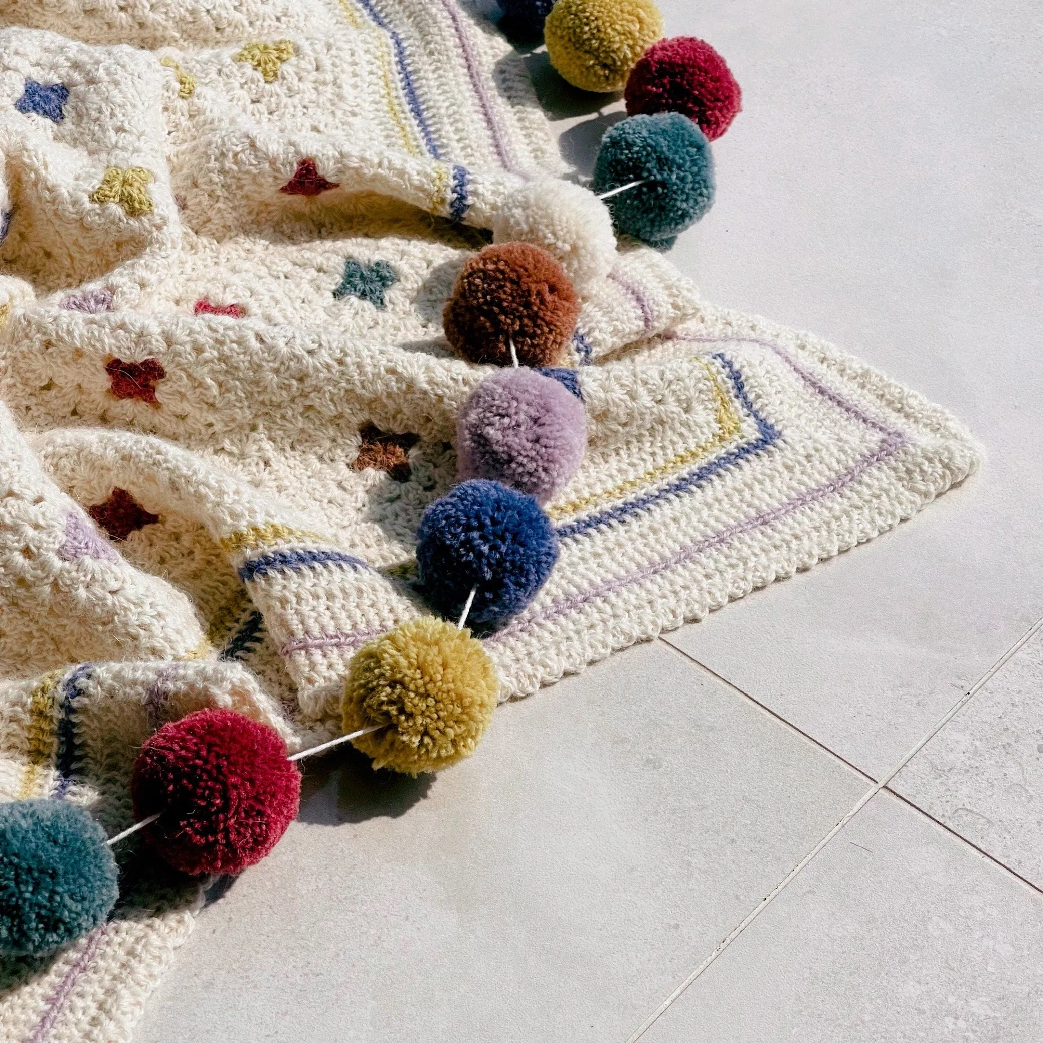 Alpaca Vintage Baby Blanket Knitting Kit