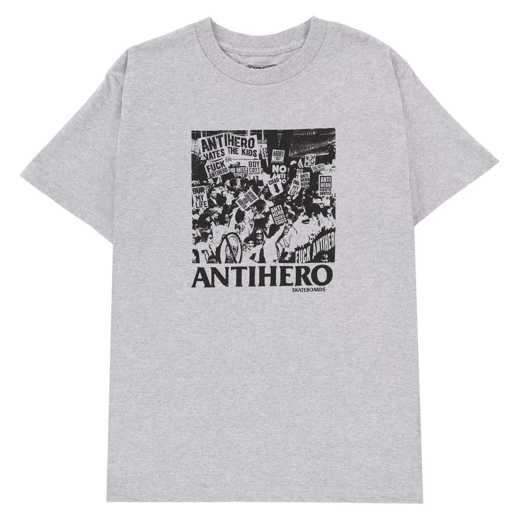 ANTI HERO ANTI HERO SUCKS TEE - HEATHER GREY/BLACK