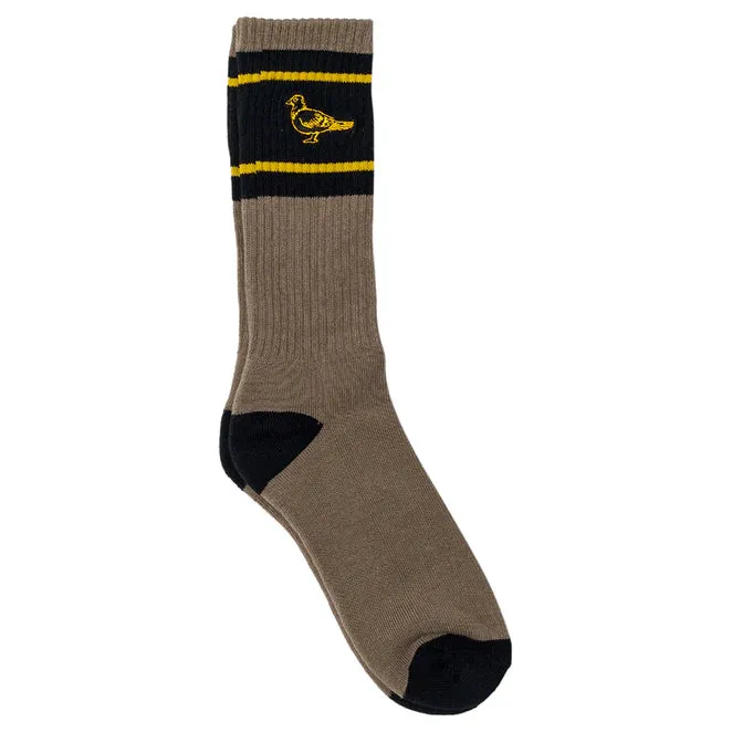 ANTI HERO BASIC PIGEON EMBROIDERED SOCKS - BRONZE/BLACK/GOLD