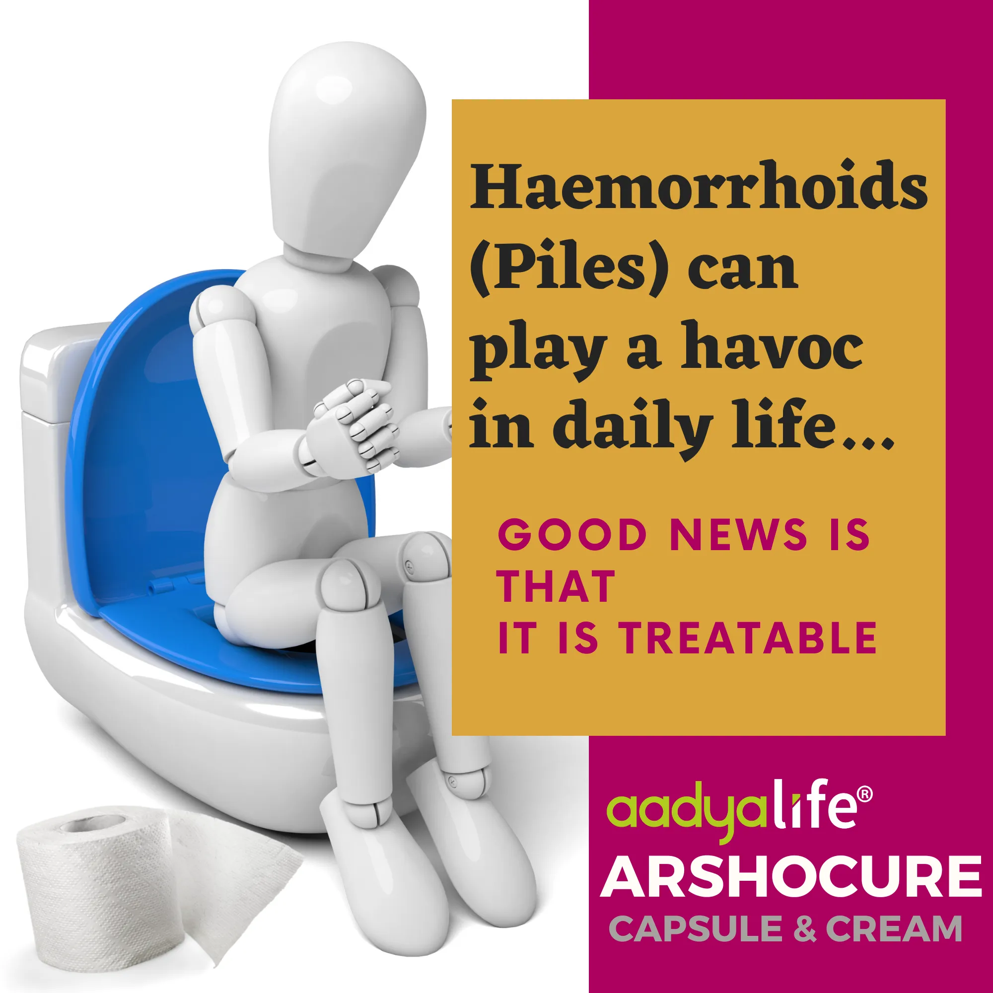 Arshocure Capsule & Cream, A Herbal Remedy for Piles (Bavasir)