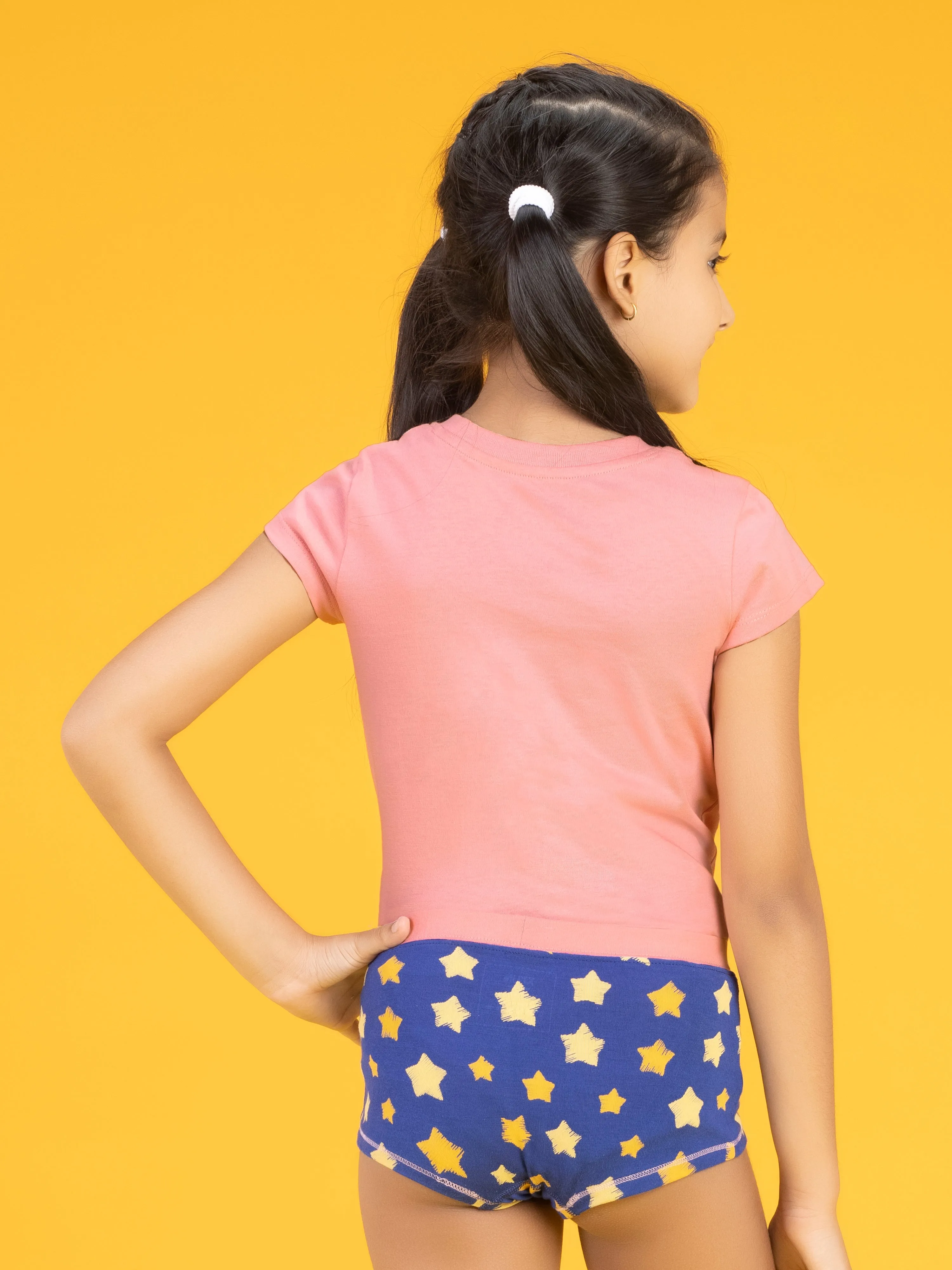Astro Girls Boyshorts Yellow Tencel Modal