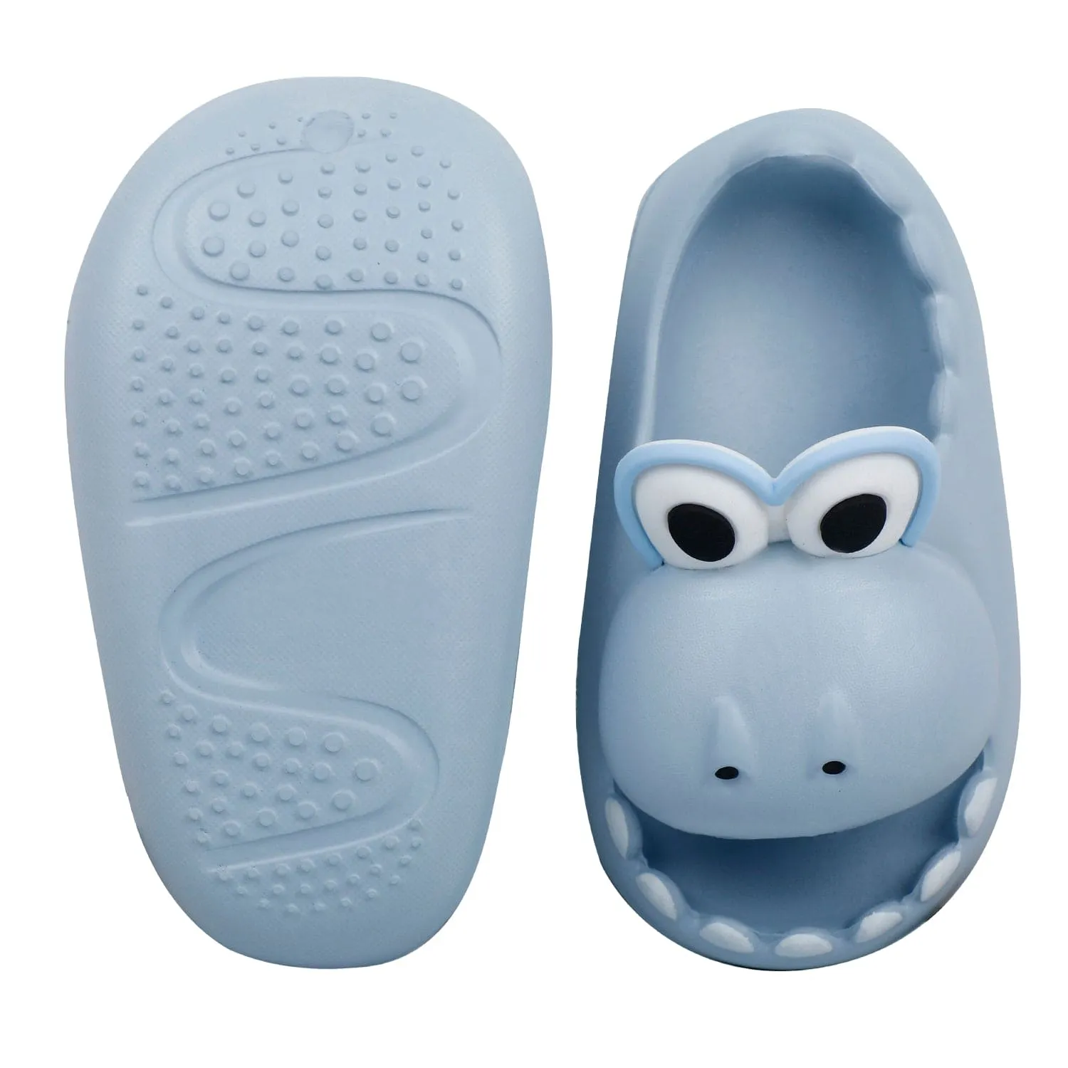Baby Moo Crocodile Beach Slippers 3D Cartoon Sliders - Blue