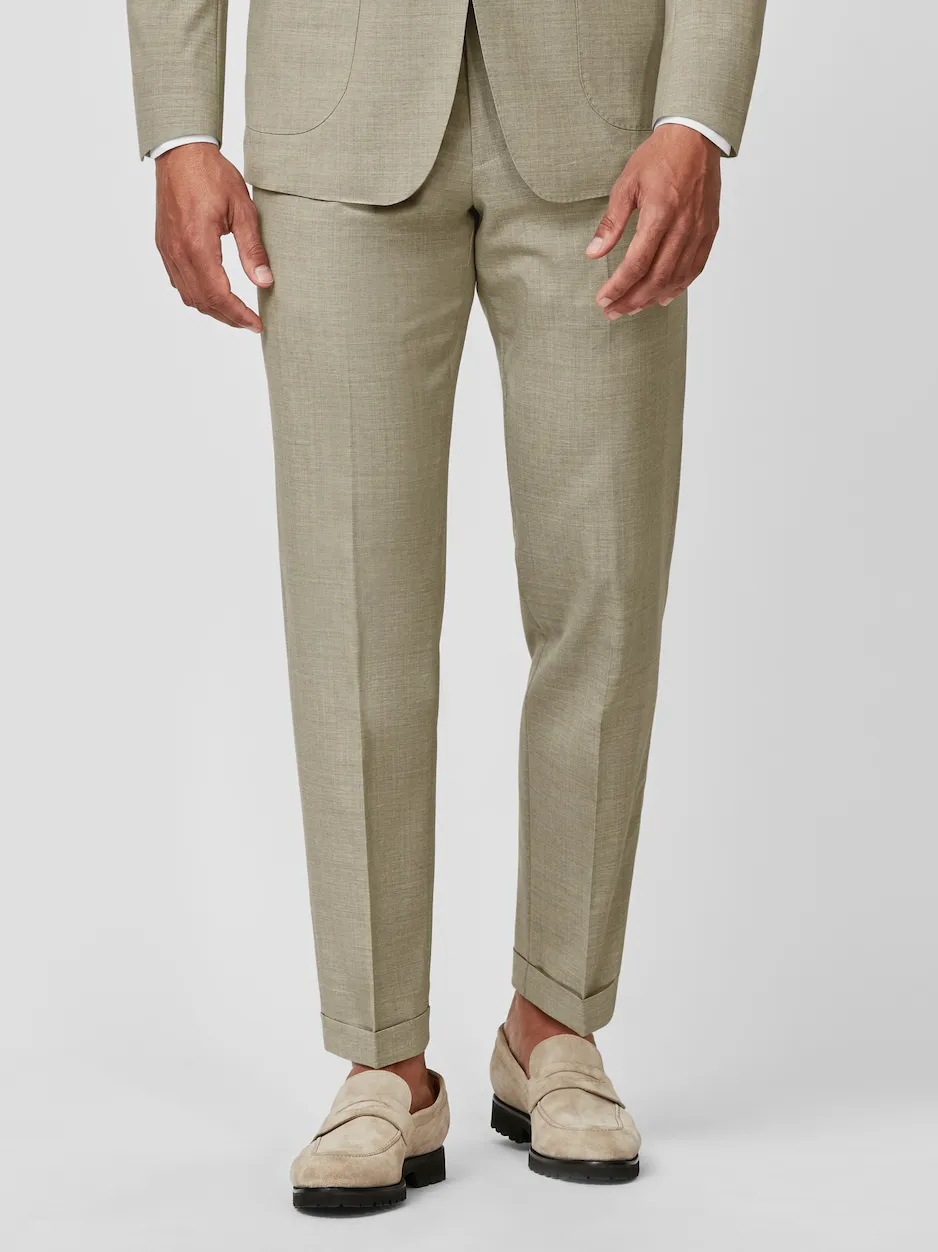 Barberis Canonico Natural Light Taupe S110 Doppio Ritorto Tropical Merino Wool