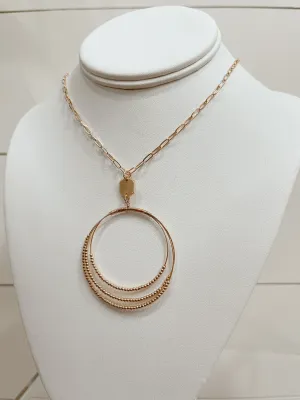 Beaded Hoop Necklace