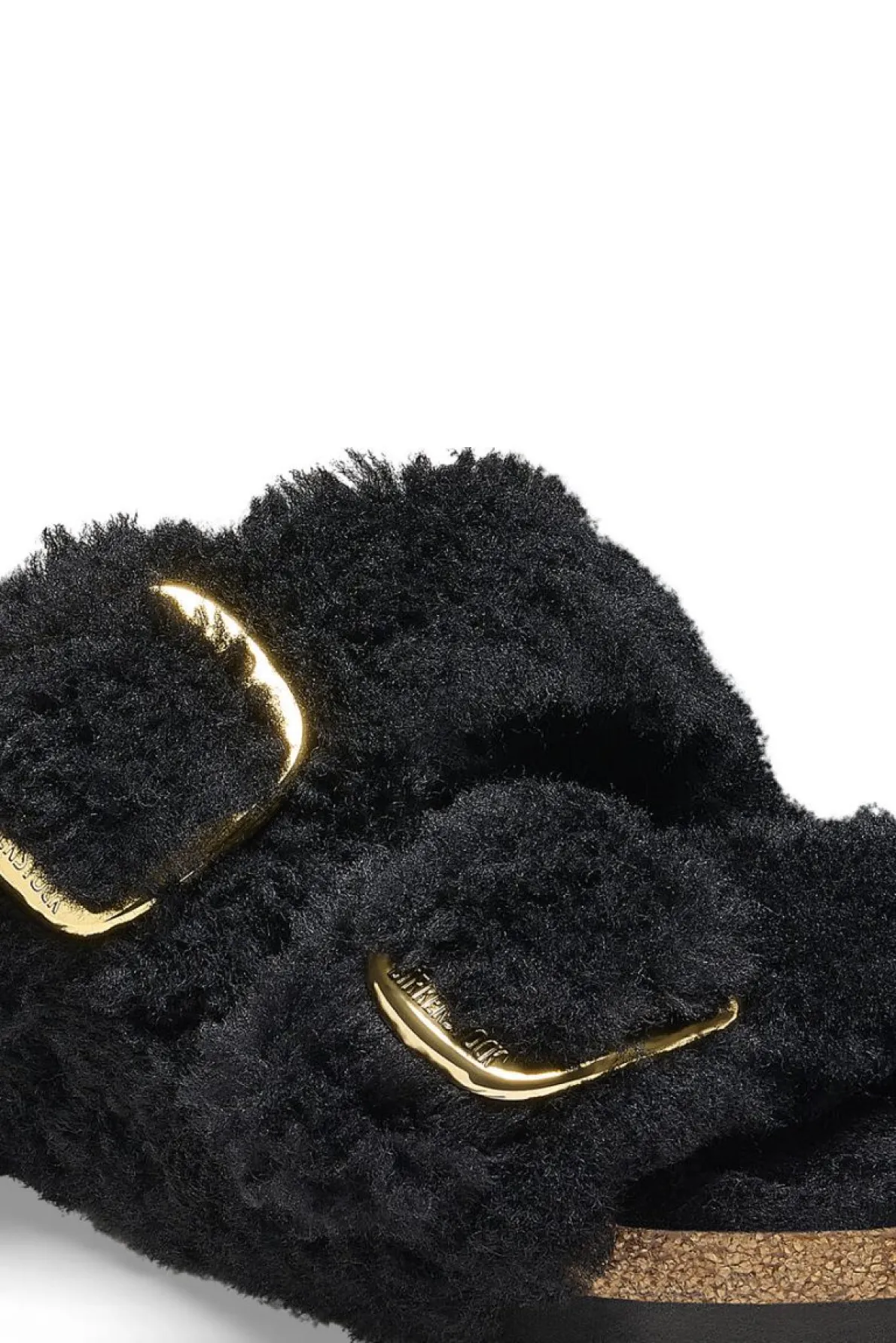 Birkenstock Women's Arizona Gold Buckle Black Sandals