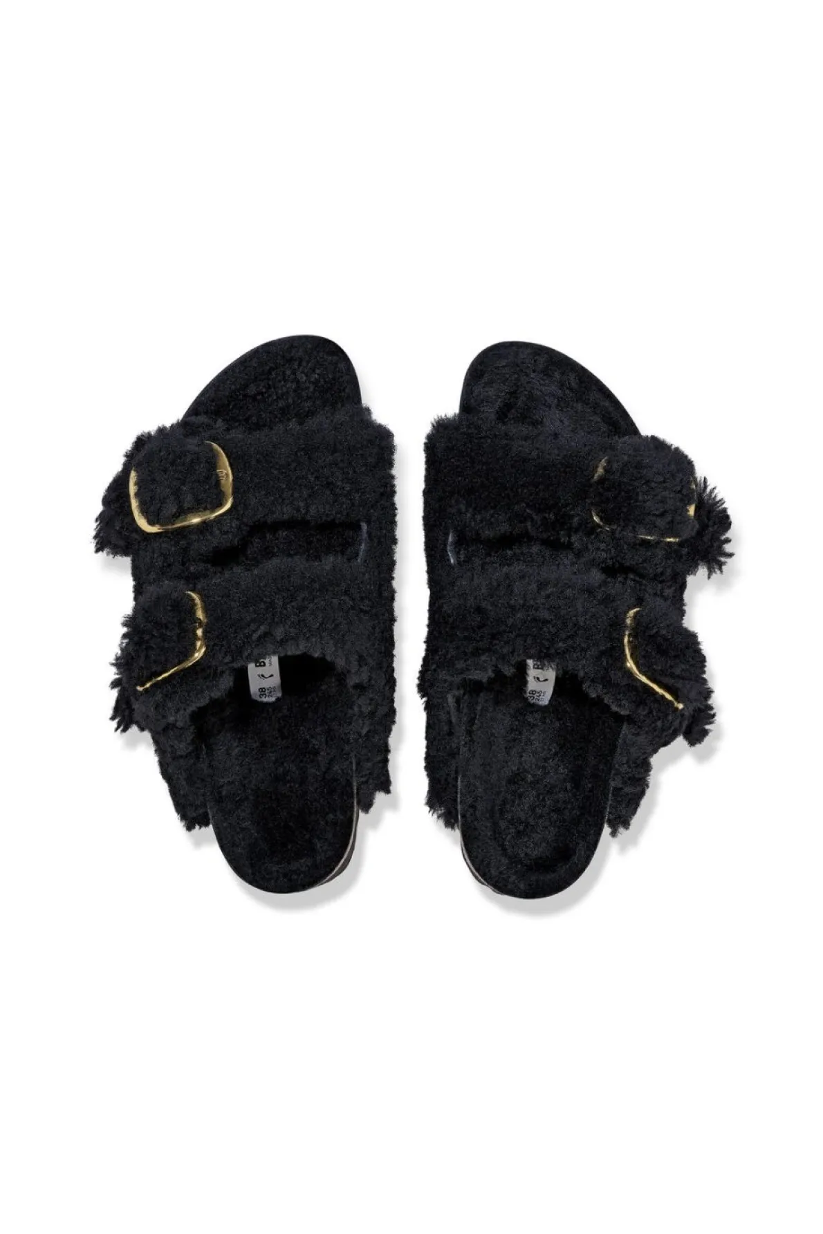 Birkenstock Women's Arizona Gold Buckle Black Sandals