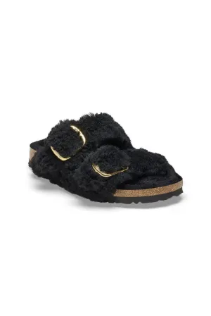 Birkenstock Women's Arizona Gold Buckle Black Sandals