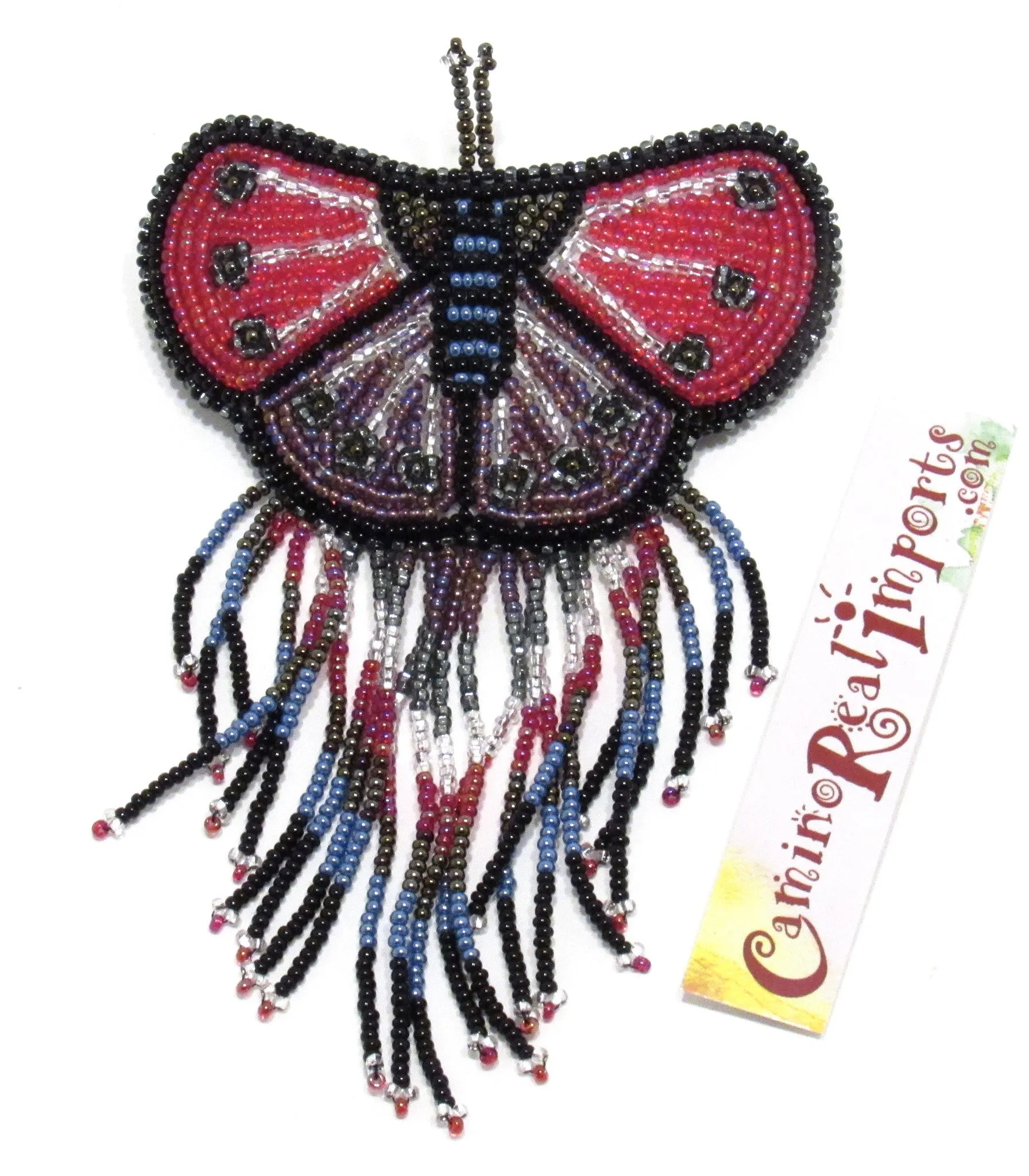 BUTTERFLY BEADED HAIR BARRETTE GHB001