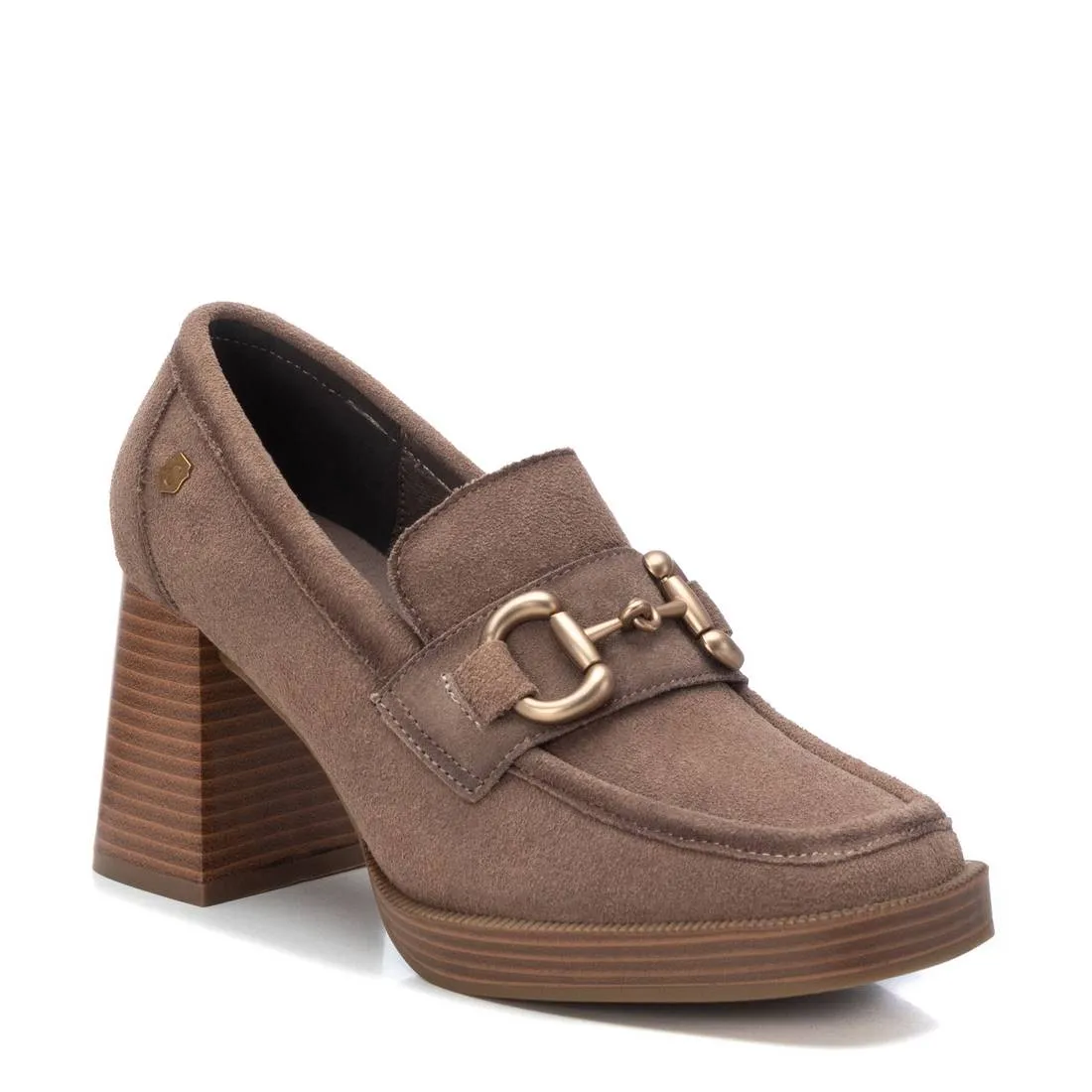 Carmela Collection Women's Suede Heeled Loafers By XTI 161209