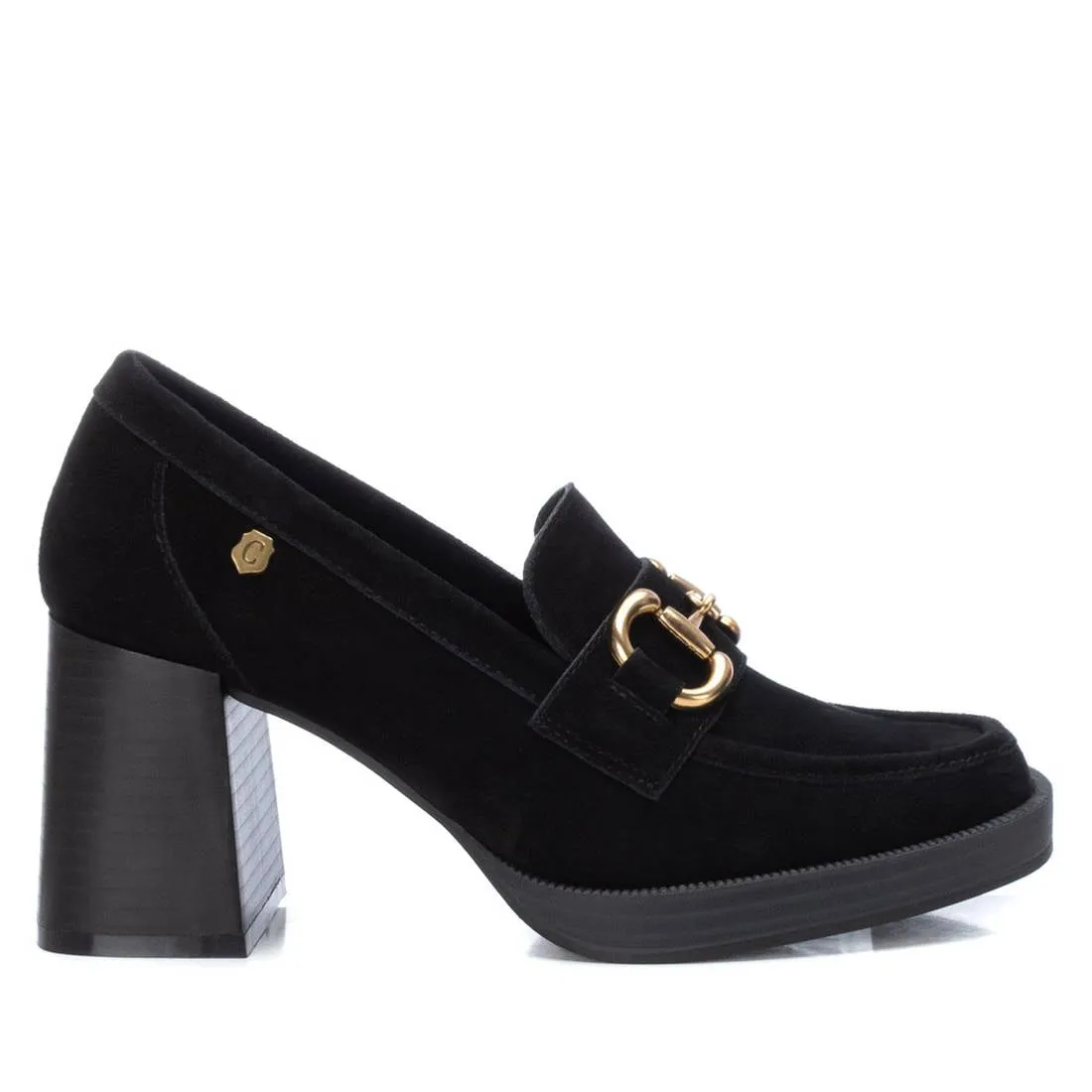 Carmela Collection Women's Suede Heeled Loafers By XTI 161209
