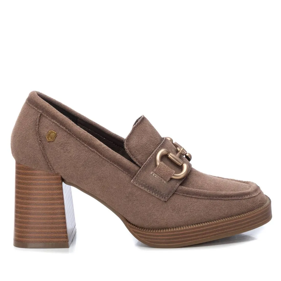 Carmela Collection Women's Suede Heeled Loafers By XTI 161209