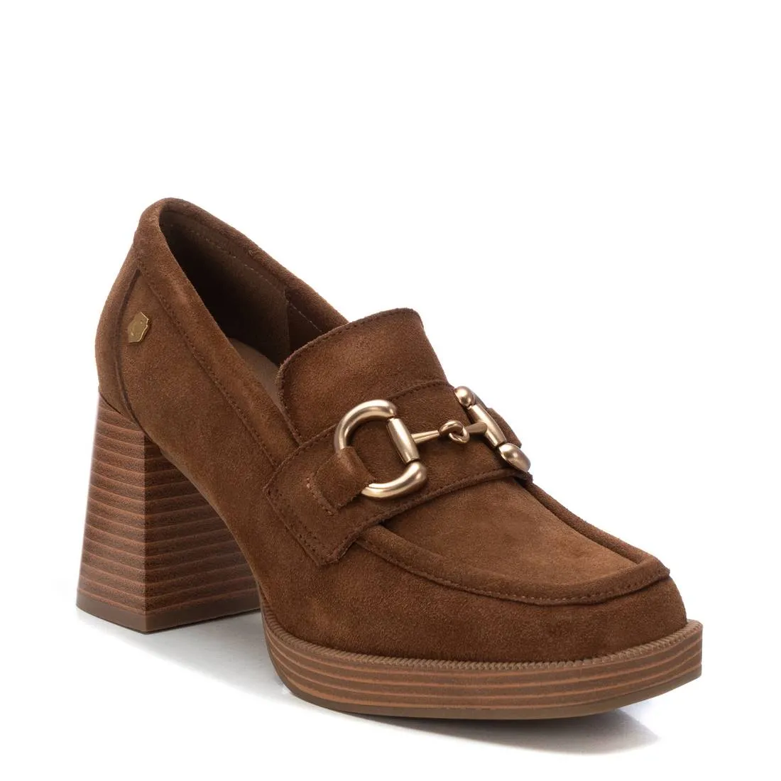 Carmela Collection Women's Suede Heeled Loafers By XTI 161209