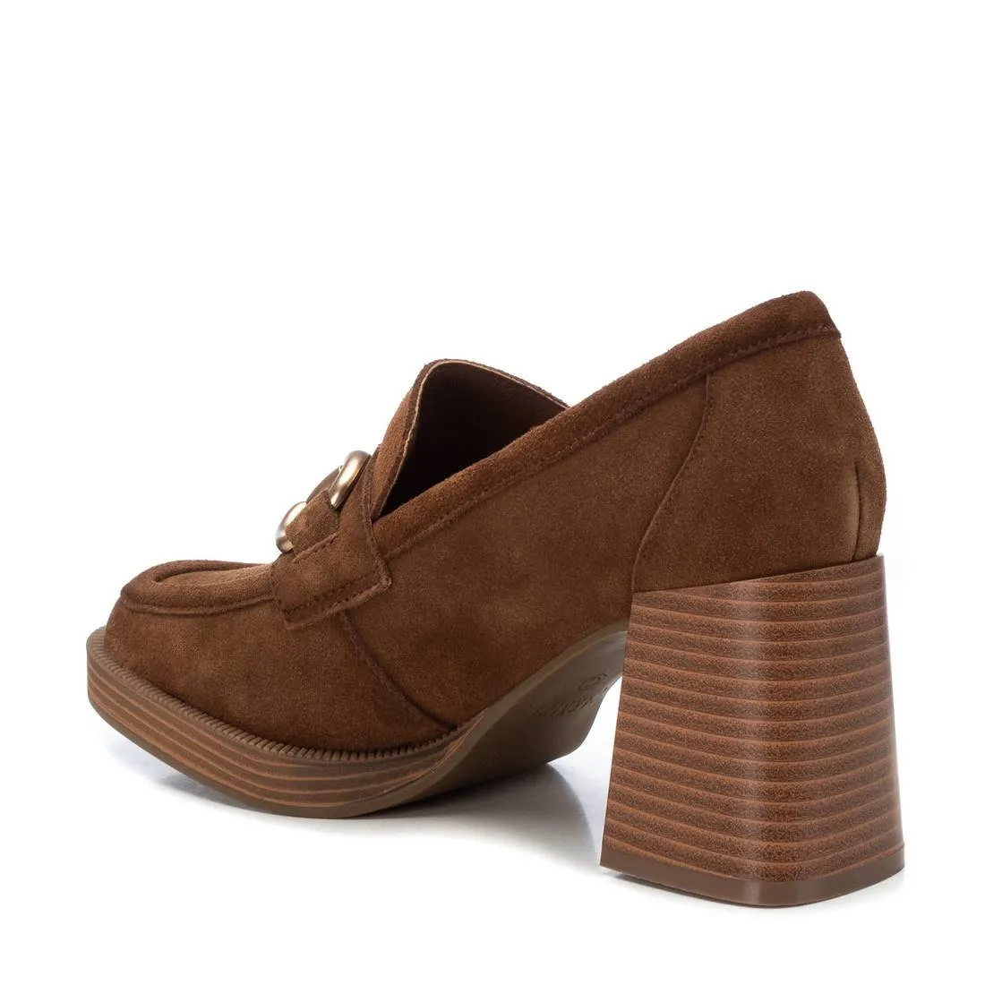 Carmela Collection Women's Suede Heeled Loafers By XTI 161209