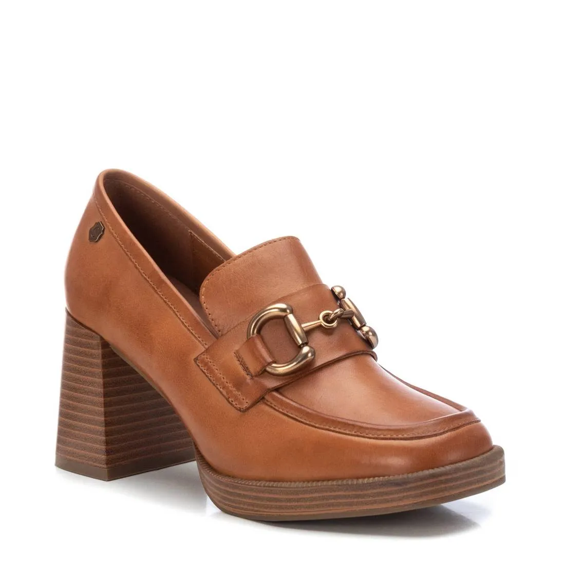 Carmela CollectionWomen's Leather Heeled Loafers By XTI 161235
