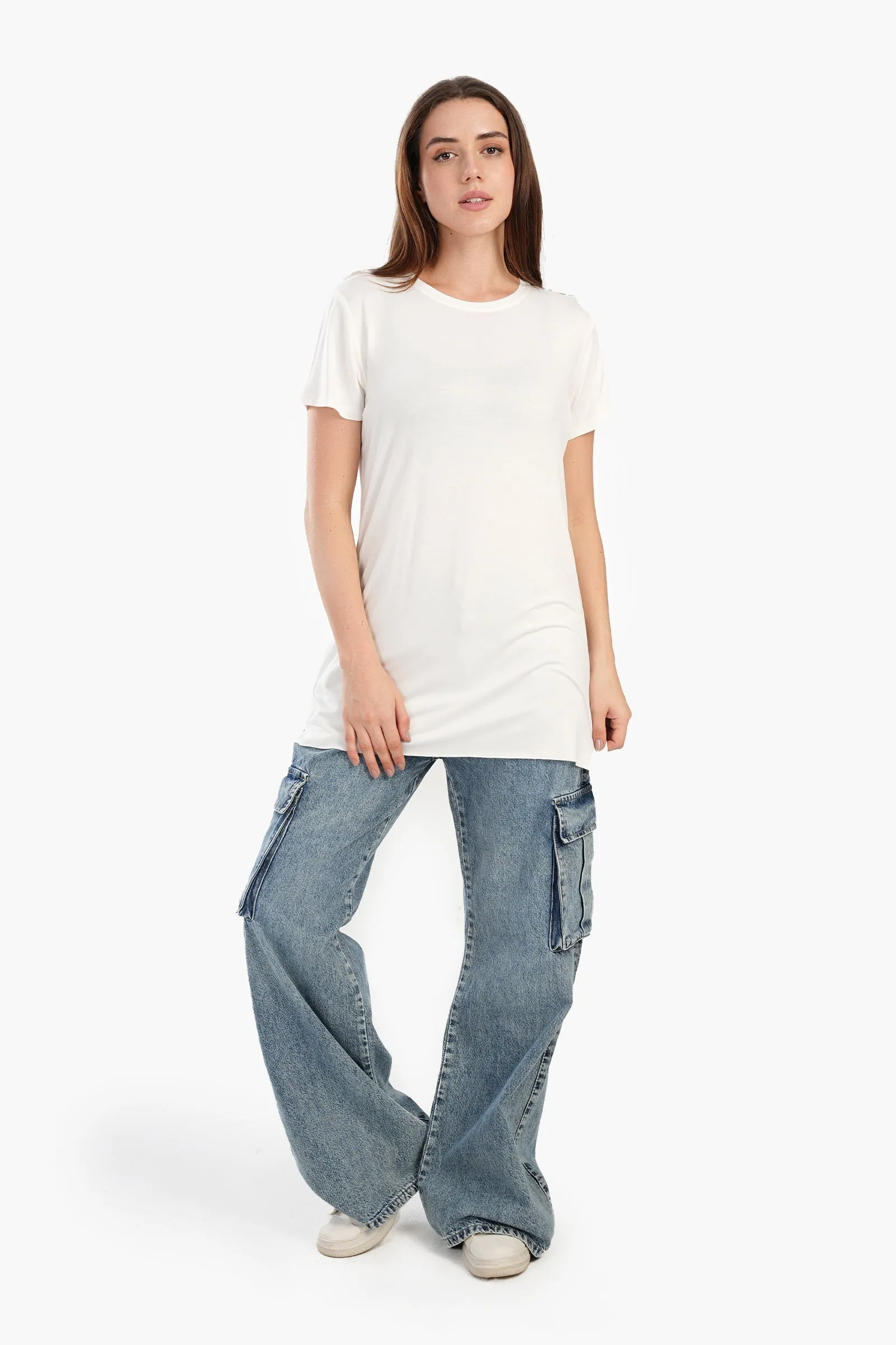 Chic Viscose Half-Sleeve Top