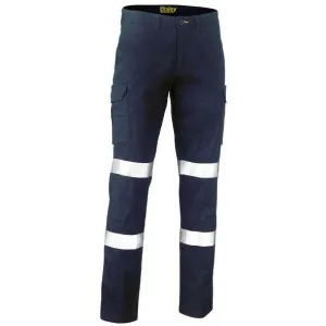 Cotton Drill Taped Cargo Pants - Navy