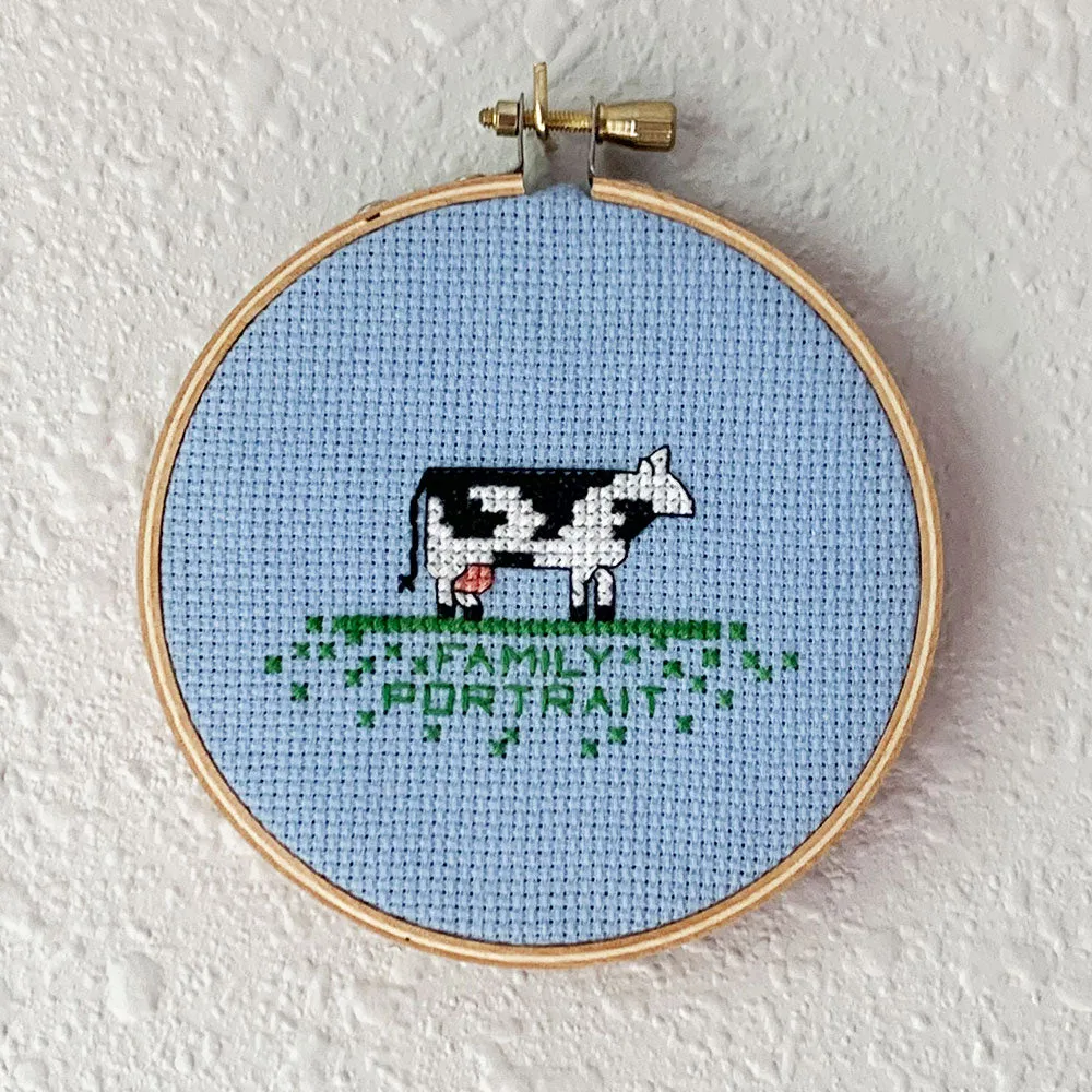 Customizable Family Portrait Embroidery