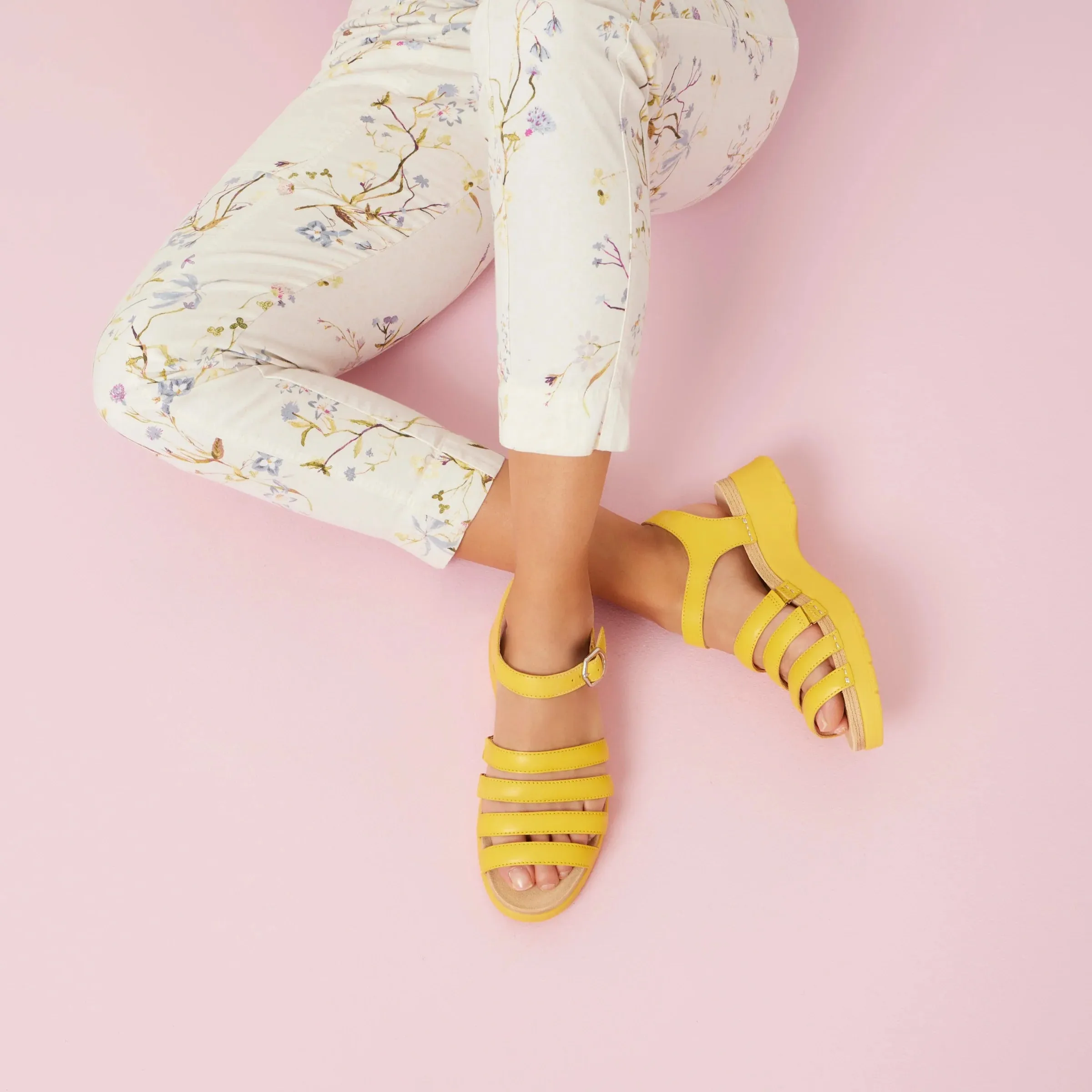 DANSKO ROXIE YELLOW LEATHER SANDAL