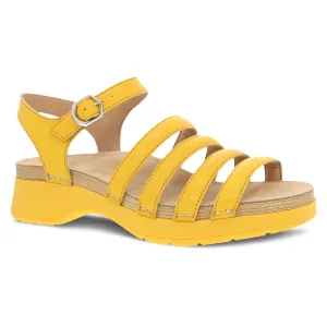 DANSKO ROXIE YELLOW LEATHER SANDAL