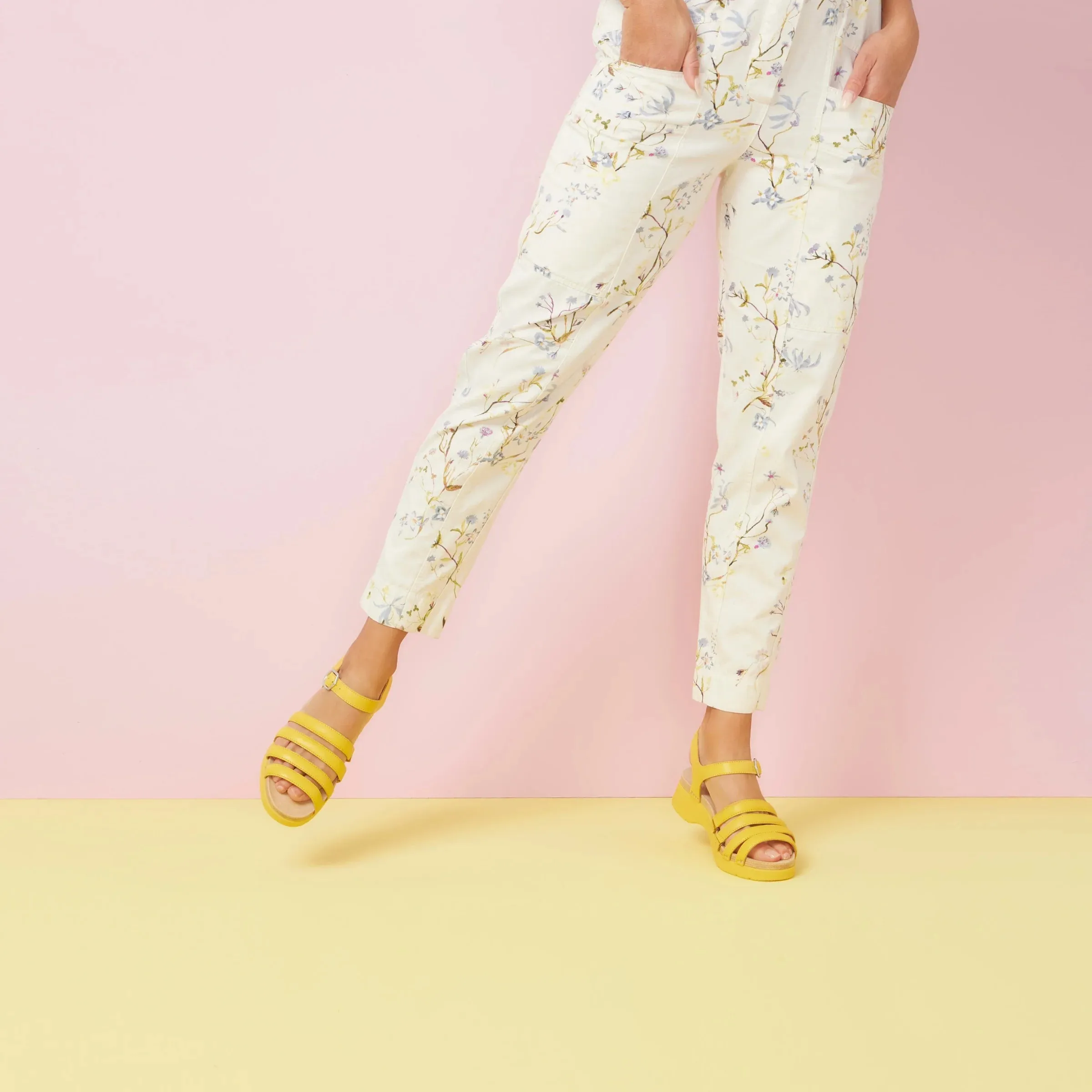 DANSKO ROXIE YELLOW LEATHER SANDAL