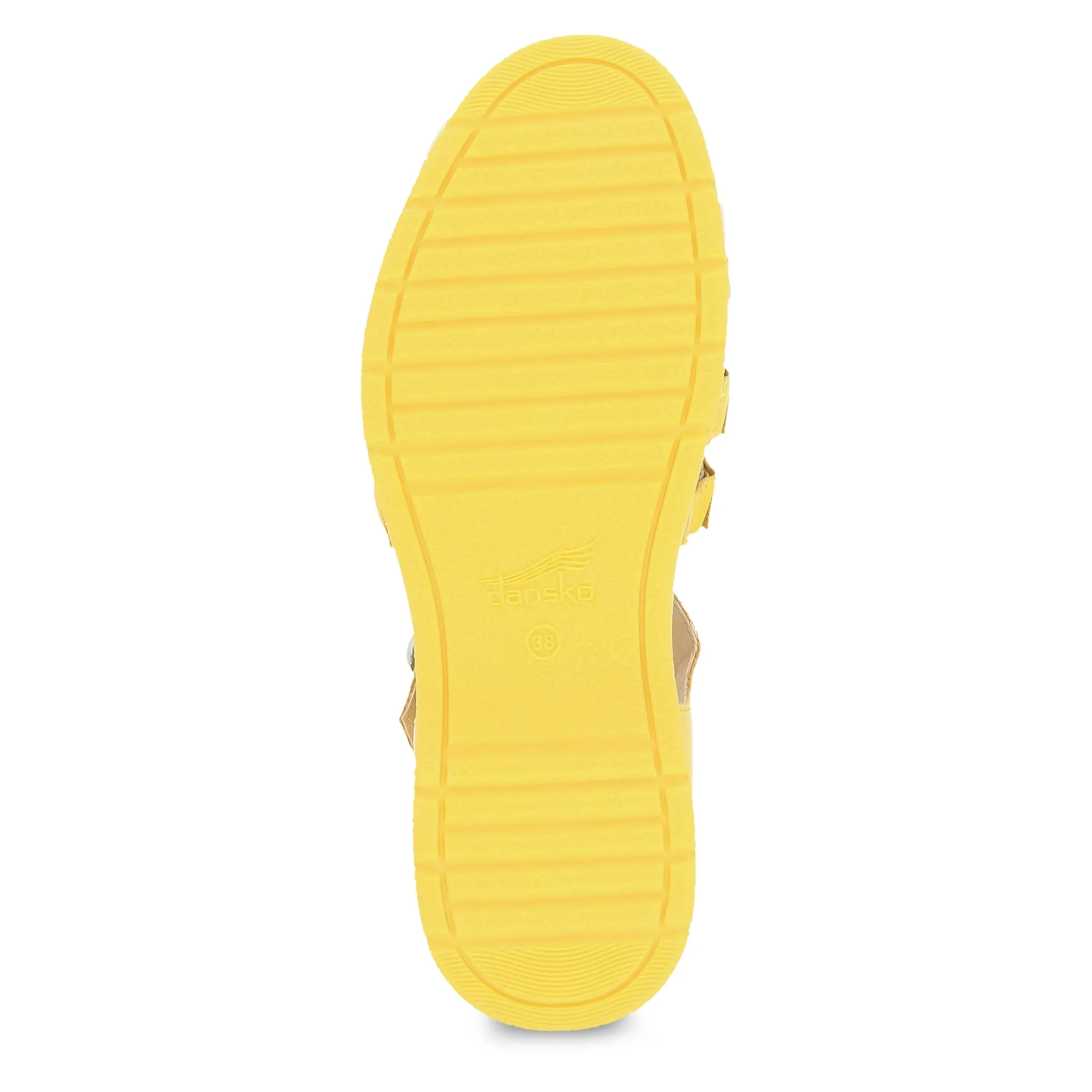 DANSKO ROXIE YELLOW LEATHER SANDAL