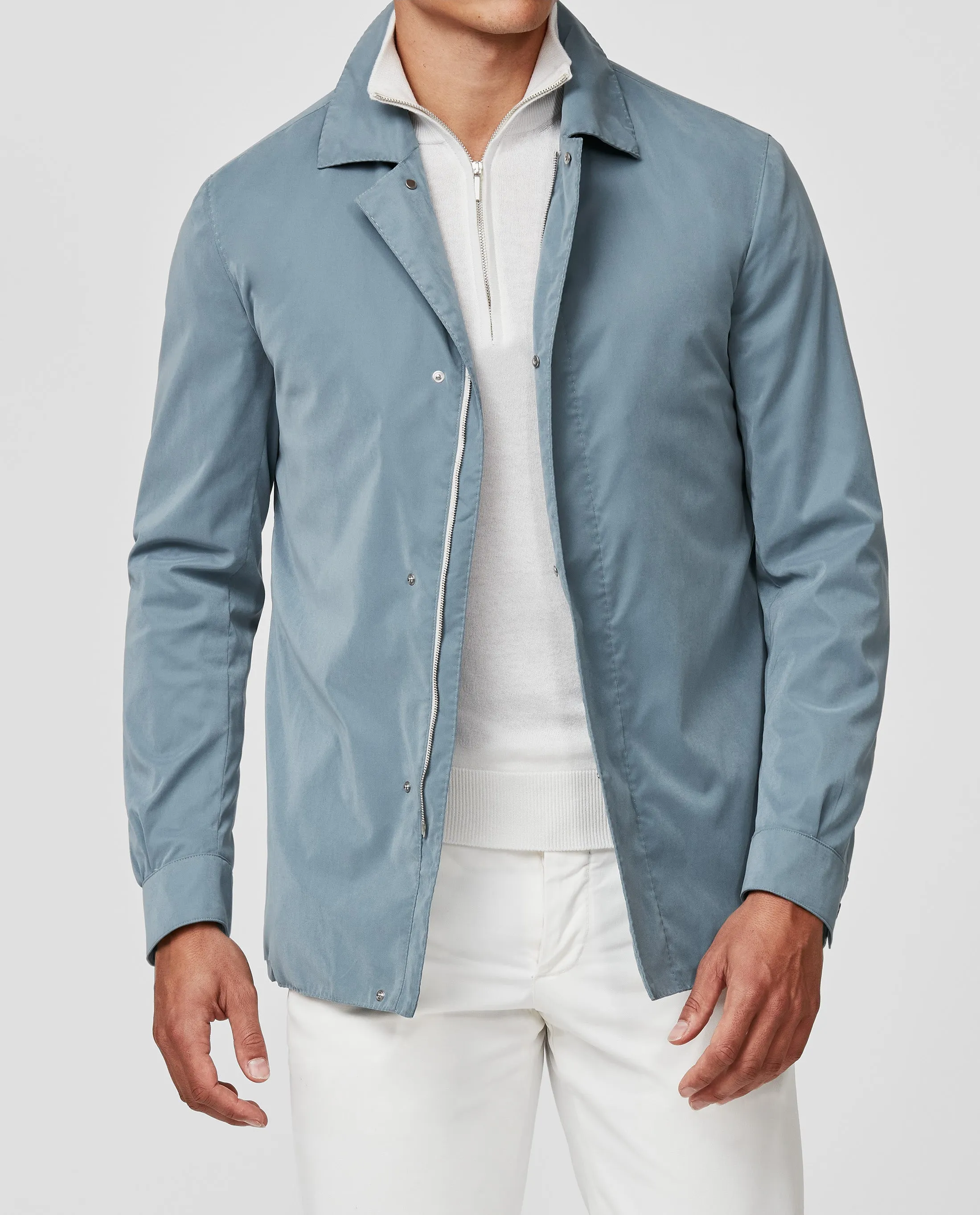 DeBall Belseta Dusty Blue Peached Water Repellent Technical Lightweight Fabric