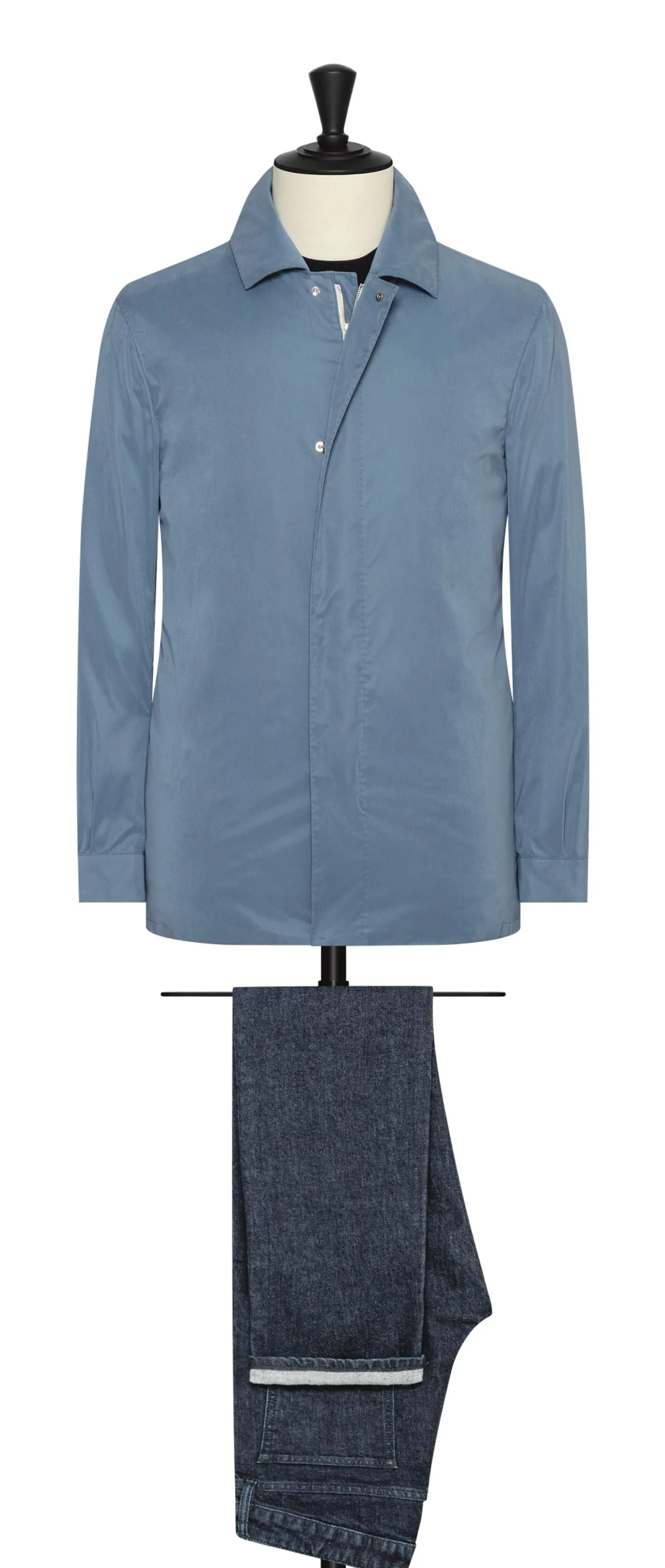 DeBall Belseta Dusty Blue Peached Water Repellent Technical Lightweight Fabric