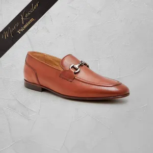 Gun Metallic Buckled Loafers
