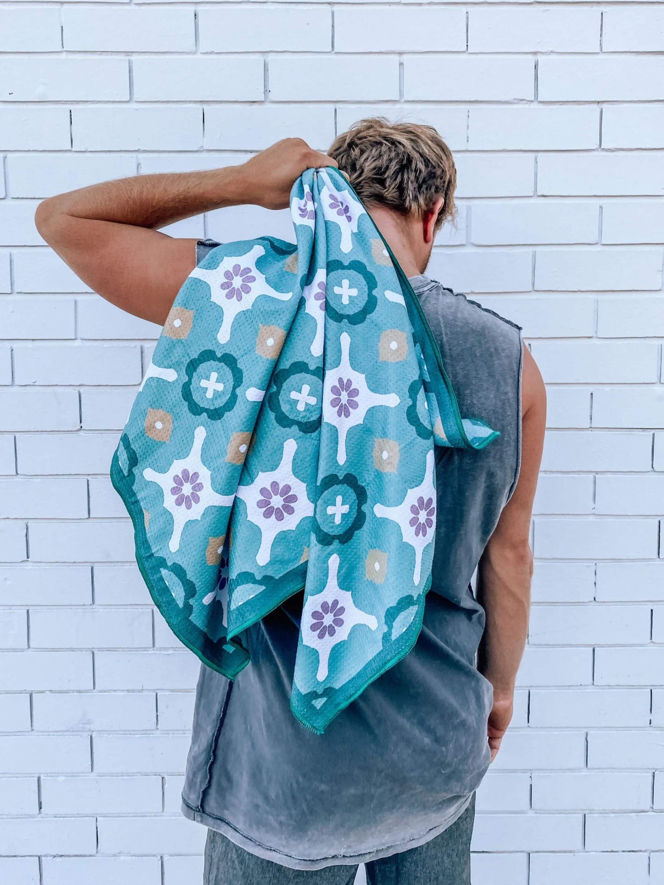 Gym Towel - Green Sea