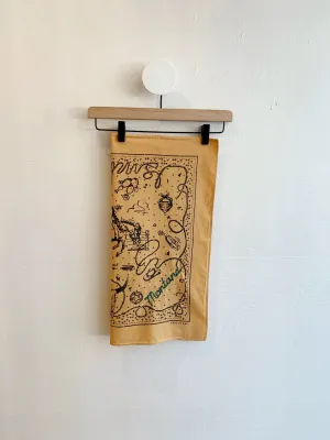 Hand embroidered Montana bandana