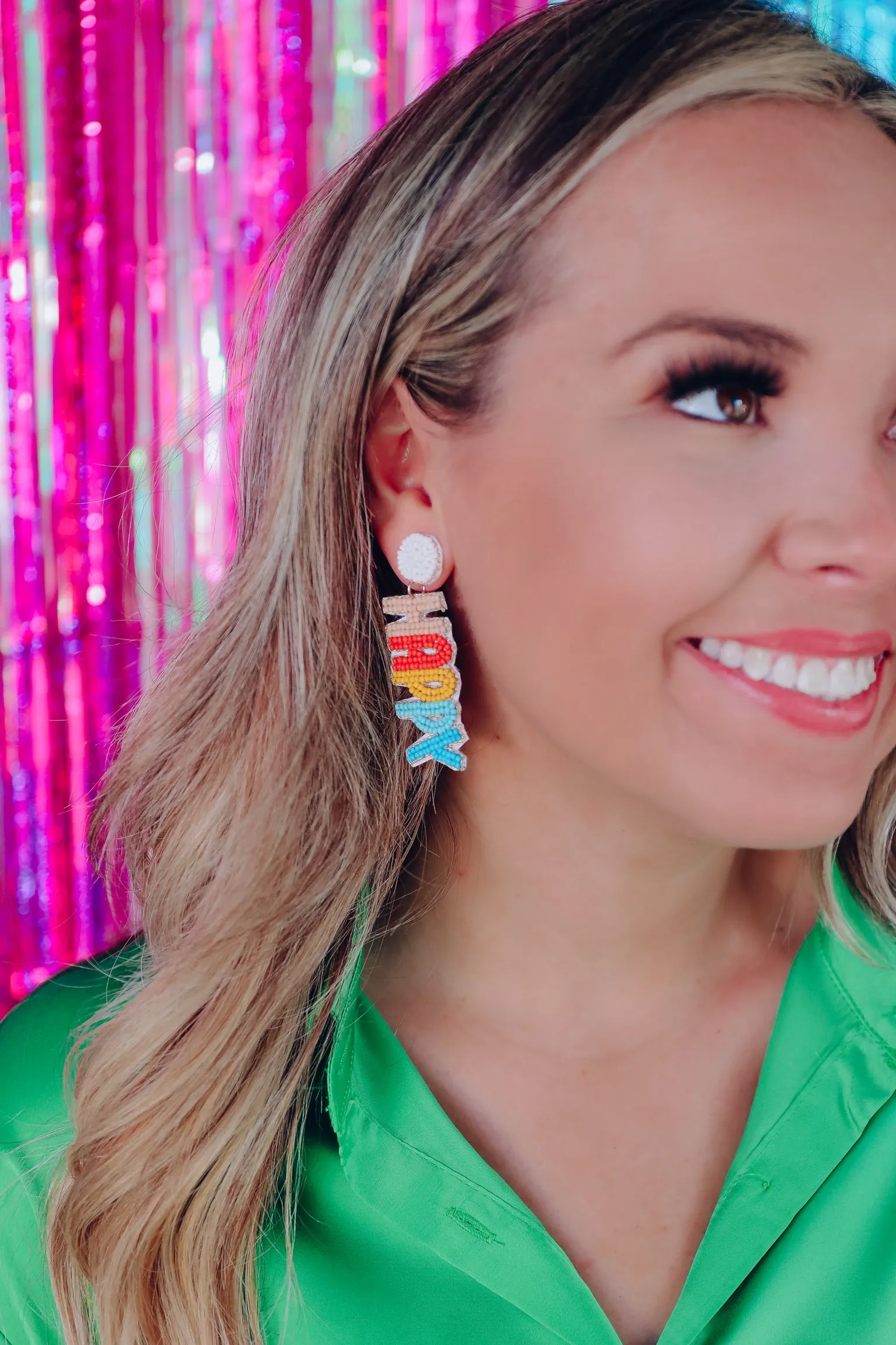Happy Easter Beaded Earrings - Multi