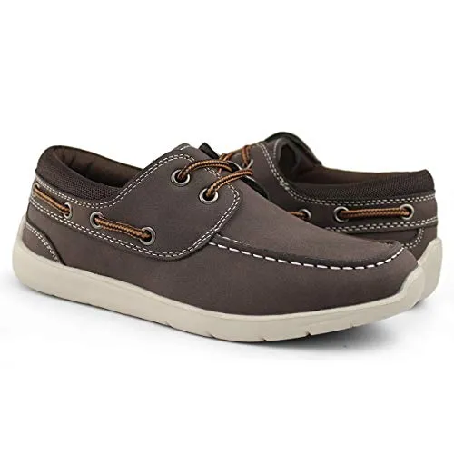 Hawkwell Kids Boys Loafers, Brown PU, Size 13 M US