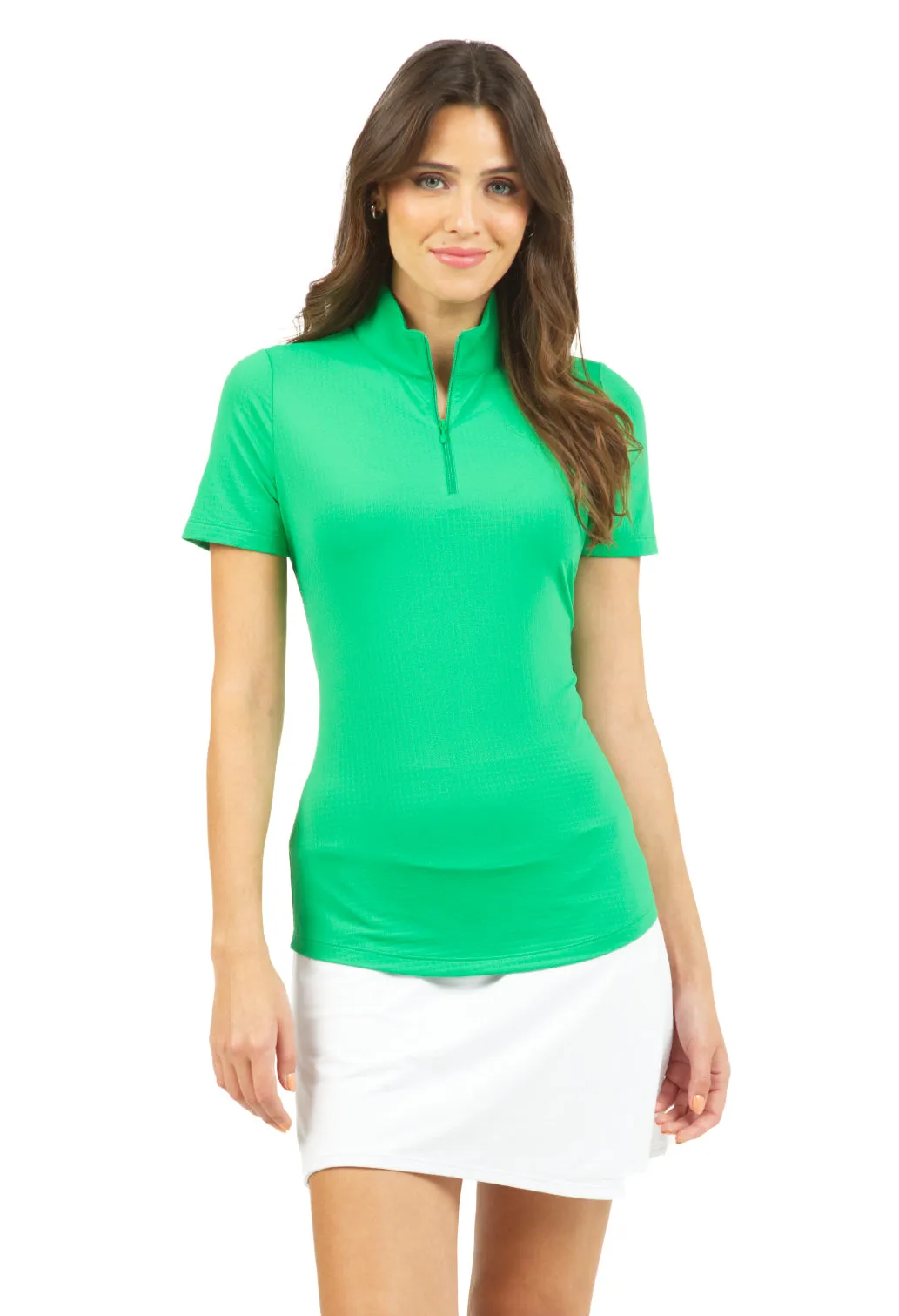 IBKUL Short Sleeve Mock Neck