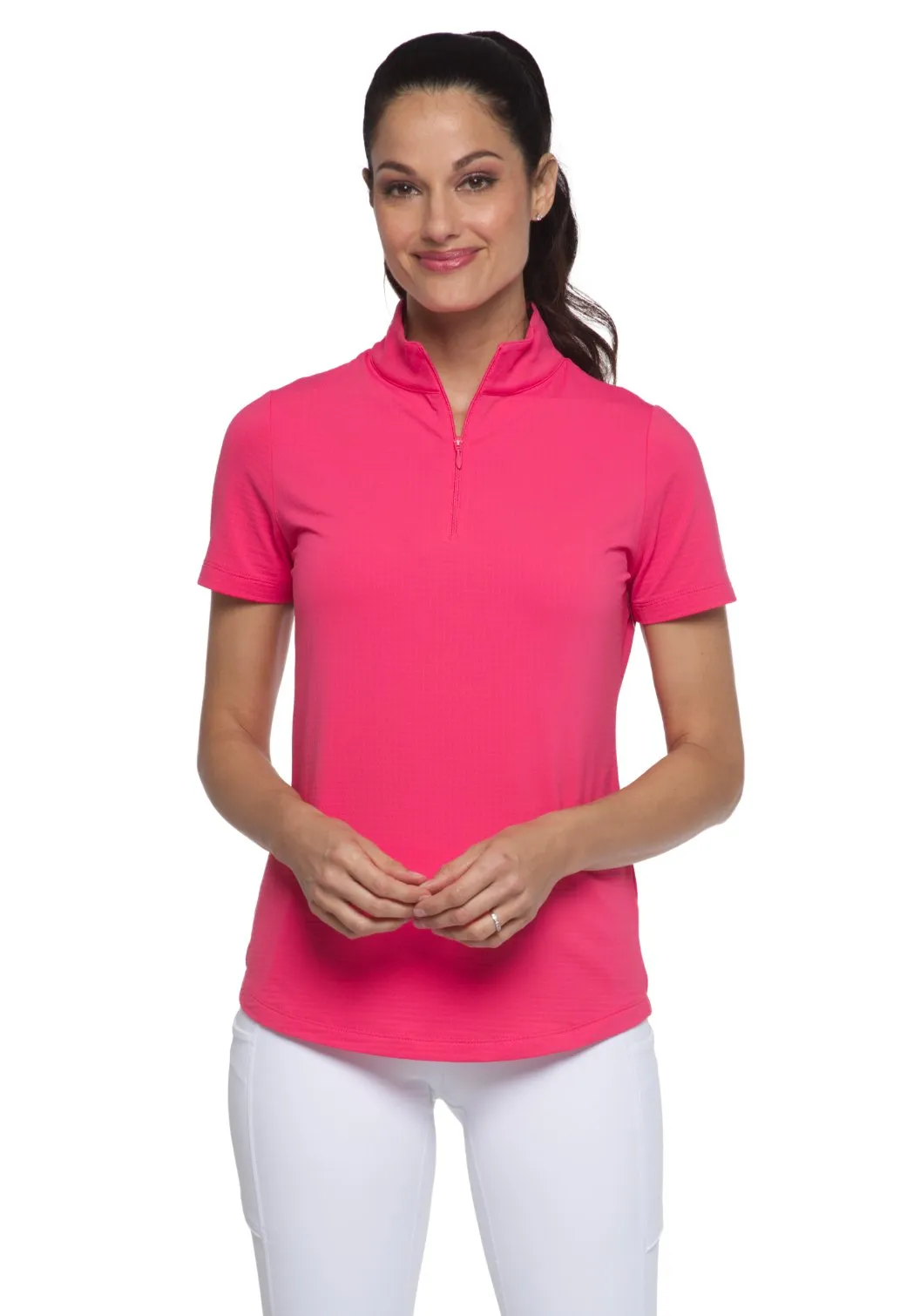 IBKUL Short Sleeve Mock Neck