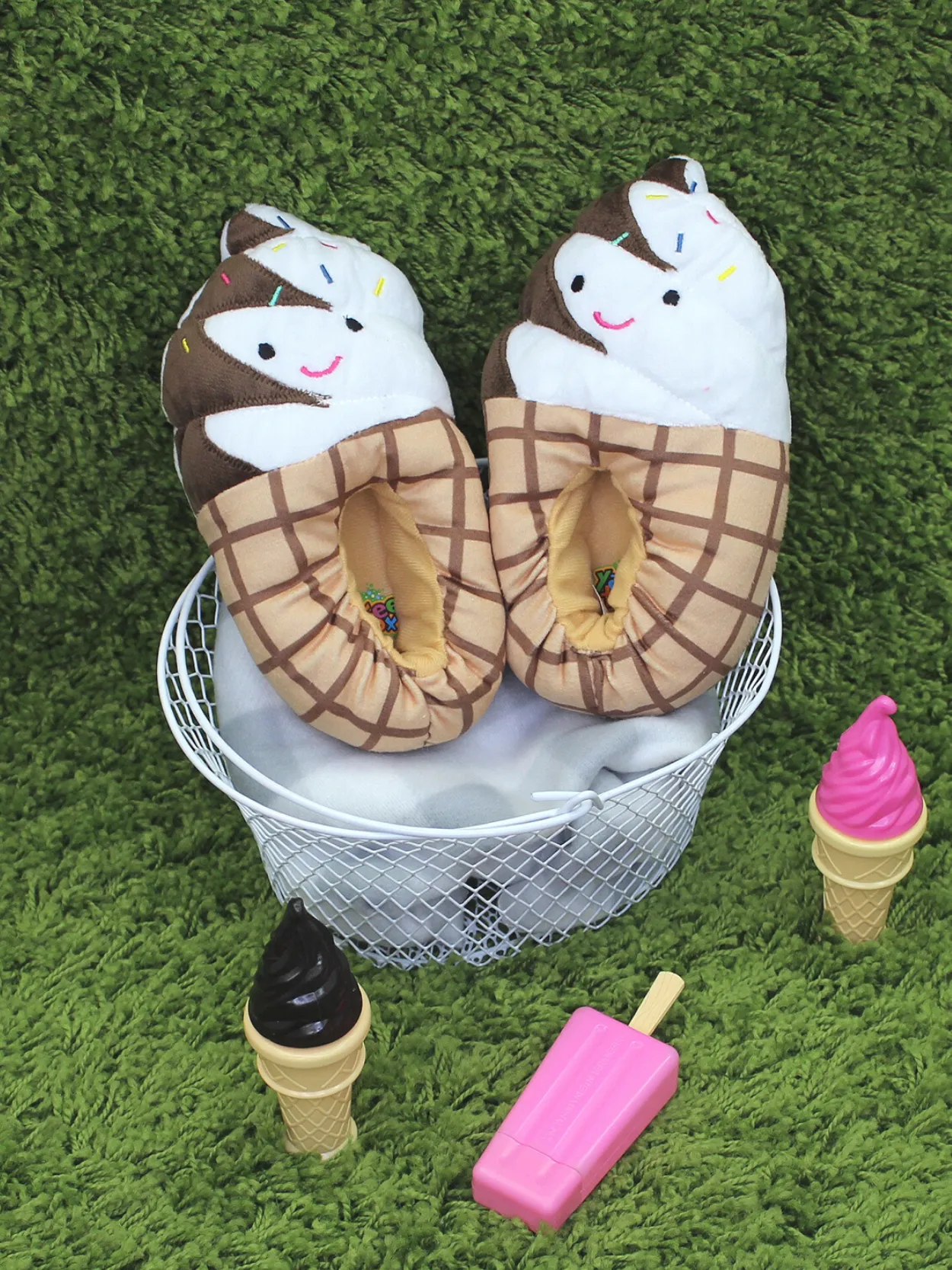 Ice Cream Plush Slippers