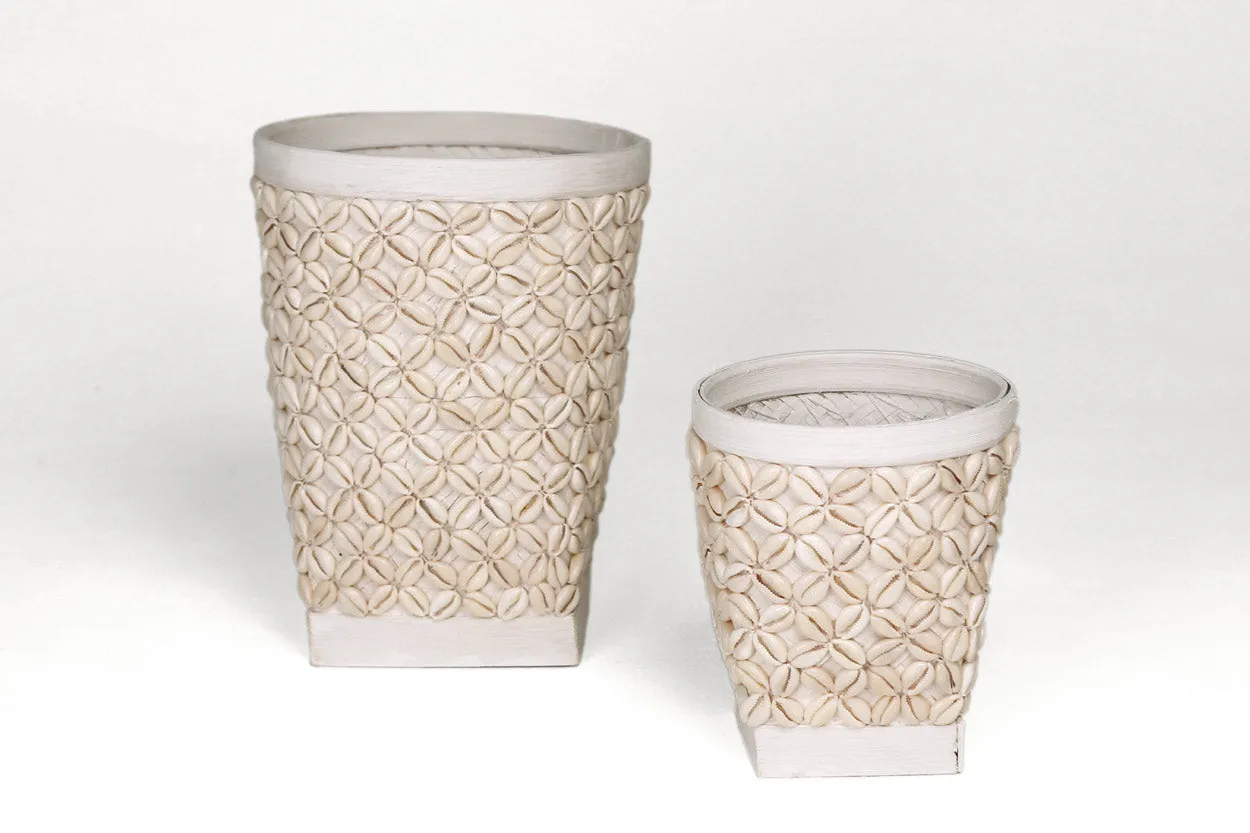 Indonesian Beaded Baskets- Shell