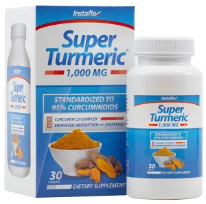 Instaflex Super Cúrcuma - 1000mg de Cúrcuma Curcumina con BioPerina, Extracto de Pimienta Negra, 95% Curcuminoides