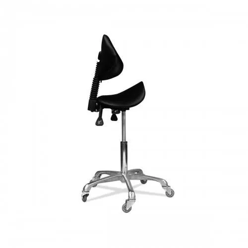 James 3 Movement Saddle Stool Aluminium Base