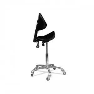 James 3 Movement Saddle Stool Aluminium Base