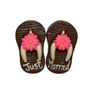 Just Married Flip Flops