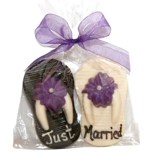Just Married Flip Flops