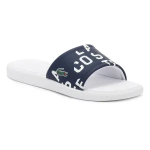 lacoste slide flip navy-blue With white