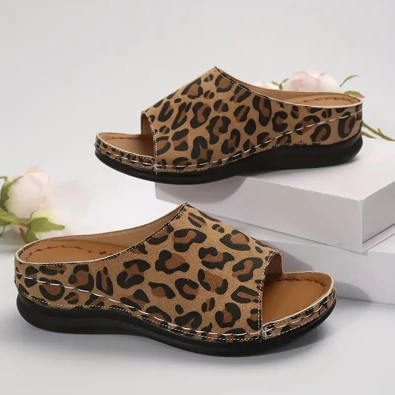 Leopard Print Slippers - Lightweight & Stylish