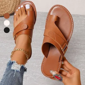 Lightweight Casual Fashion Split Toes Style Flat Sandals