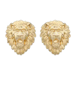 Lion Head Post Earrings - Small