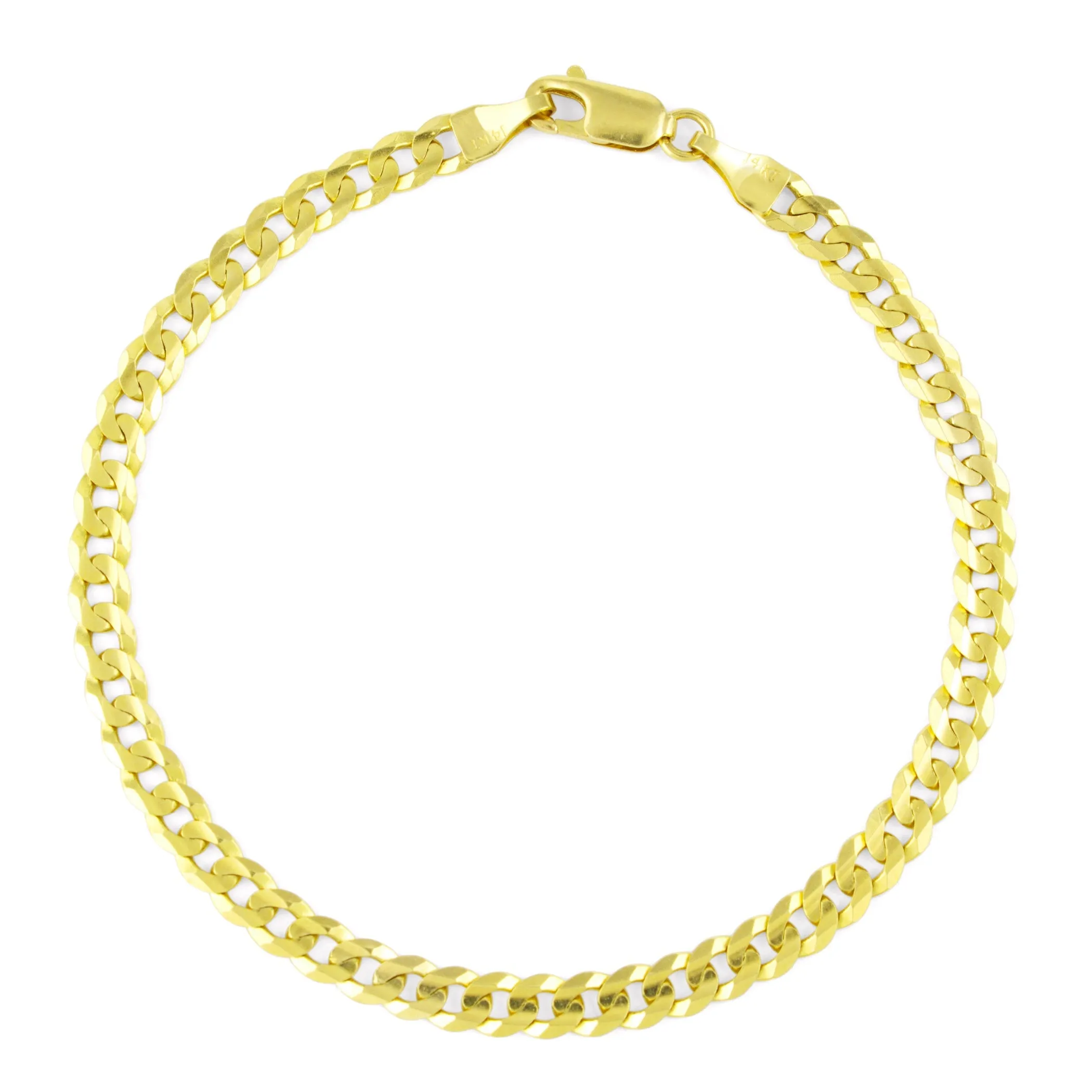 [Lobster Lock] Lightweight Italian Cuban Bracelet (14K)